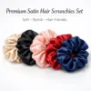 Premium Satin Hair Scrunchies Set of 5 - Madhuben
