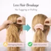 Satin scrunchies to prevent hair breakage and tugging