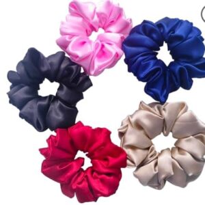 Premium Satin Hair Scrunchies Set for Women
